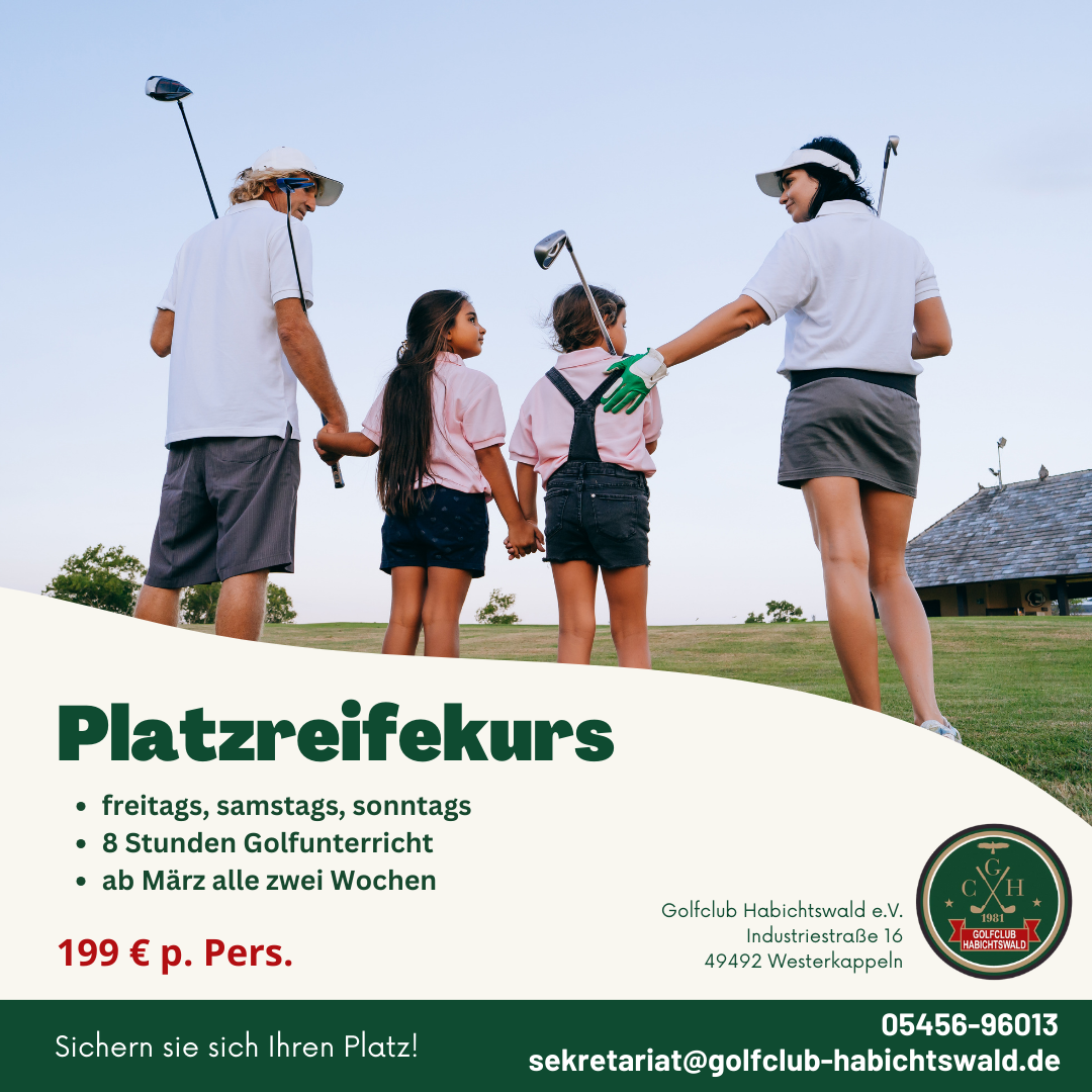 Gruppenkurs – Platzreife am Wochenende!